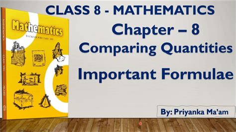 Class 8 Maths Chapter 8 Comparing Quantities Important