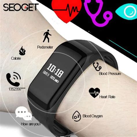 Splashproof Fitness Tracker Smart Bracelet Heart Rate Blood Pressure