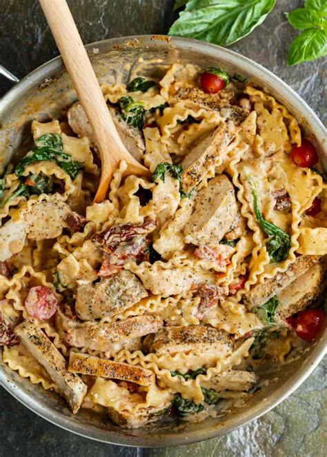 Just some heavy cream and a handful of parmesan cheese will do. Tuscan Chicken Pasta - The Cozy Cook