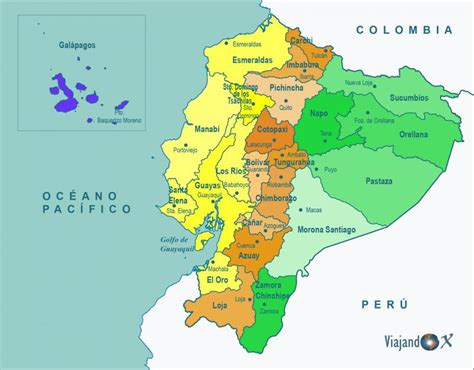 Mapa Del Ecuador Y Sus Regiones