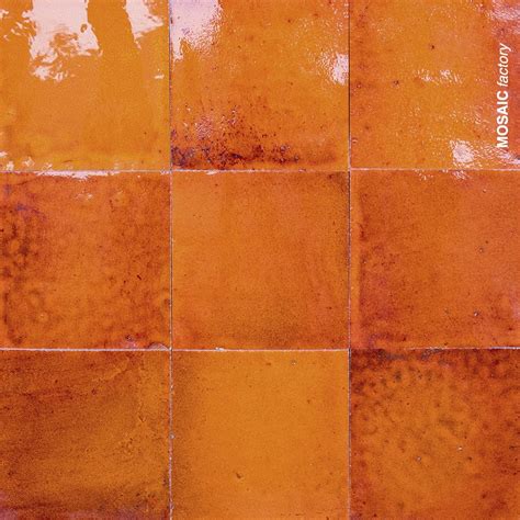 Burnt Orange Tiles Mosaic Factory Orange Tiles Orange Kitchen