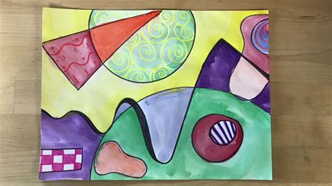 Kids Art Lesson Wassily Kandinsky Abstract Art Youtube