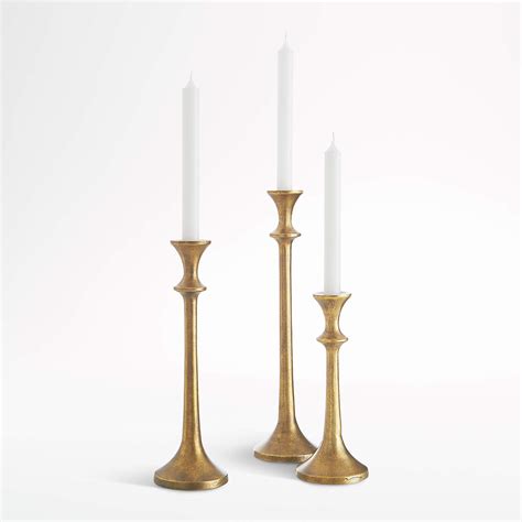Low prices + fast & free shipping on most orders. Emmett Antique Brass Taper Candle Holders | Crate and Barrel