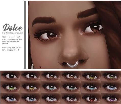 𝐃 𝐎 𝐋 𝐂 𝐄 A Default Replacement Eye Set Sims 4 Cc Eyes Sims 4