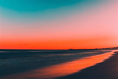 Nature Water Beach Sunset Wallpapers Hd Desktop And