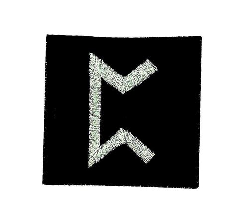 Patch Patch Brode Thermocollant Viking Odin Witchcraft Rune Alphabet