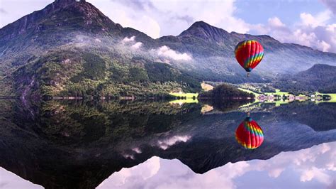 Download 4k backgrounds to bring personality in your devices. 4K ULTRA HD Baloon, Lake, Mountains | Wide Screen Wallpapers 1080p,2K,4K