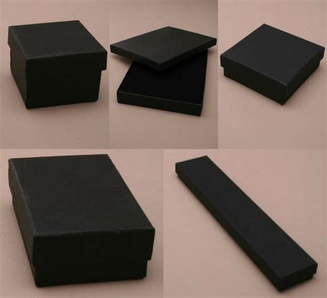 Maybe you would like to learn more about one of these? Pack of 12 Black Card Gift Jewellery Boxes Black Insert ...