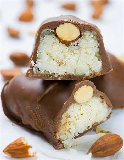Homemade Chocolate Coconut Candy Bars Recipe Homemade Chocolate Chocolate Candy Recipes