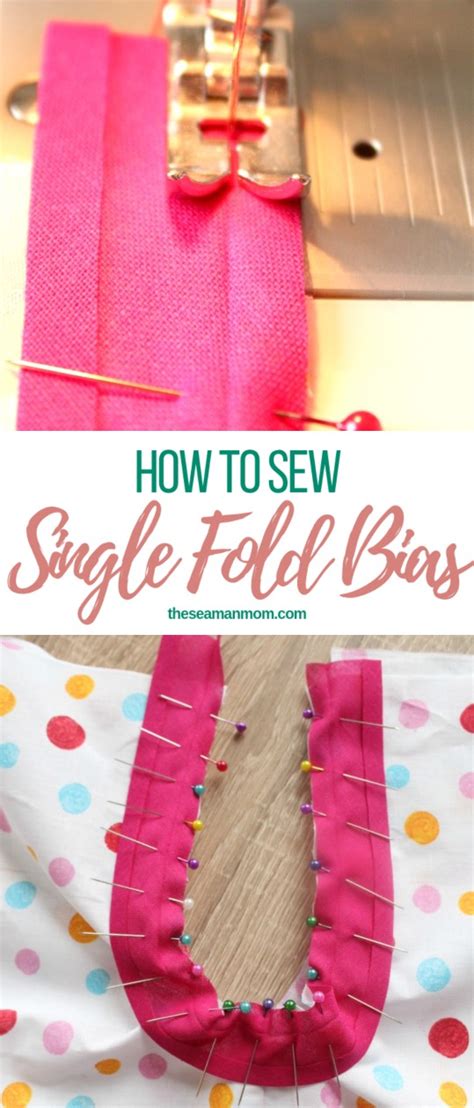 How To Sew Single Fold Bias Tape Beginners Tutorial