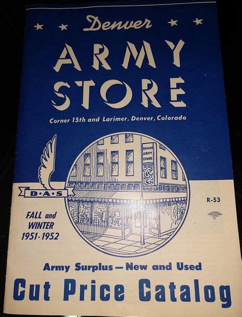 Vintage Denver Army Store Catalog 1951 1952 Military Surplus Us Army