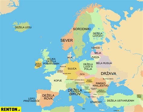 Karta Evrope Sa Drzavama Karta Evrope Drzave I Glavni Gradovi Karta