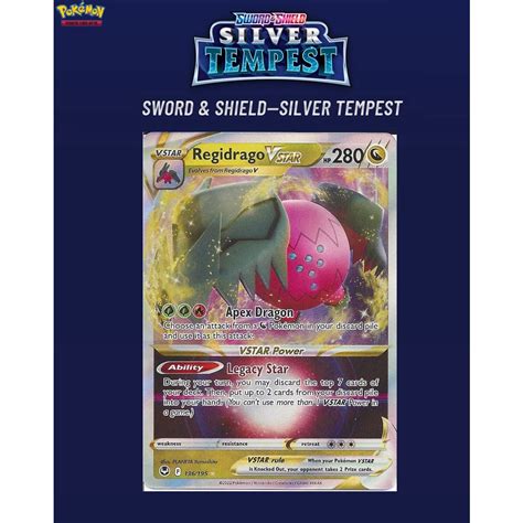 Pokemon Tcg Ss12 Silver Tempest 136195 Regidrago Vstar Ultra Rare