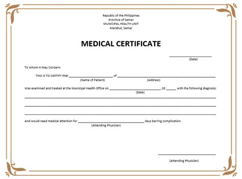 Free Medical Certificate Templates Word PRINTABLE TEMPLATES