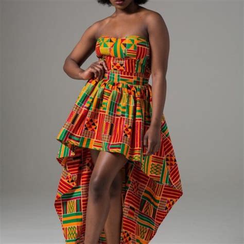 Best Kente African Dress 1 African Prom Dress High Low Dashiki Dress