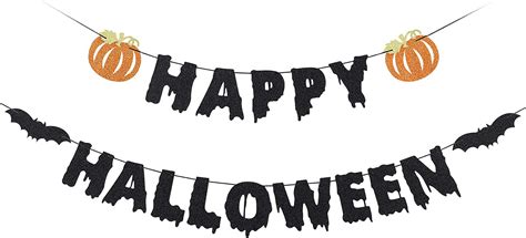 Happy Halloween With Pumpkin Banner Halloween Party Banner For