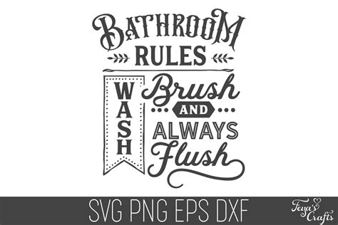 Bathroom SVG Free Cricut Cut File