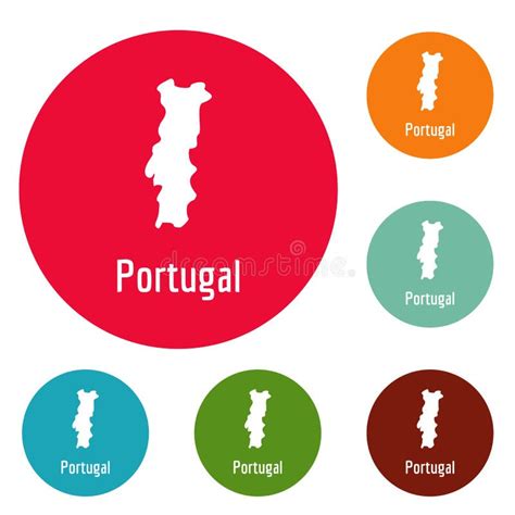Mapa De Portugal En El Vector Negro Simple Ilustración del Vector Ilustración de digital