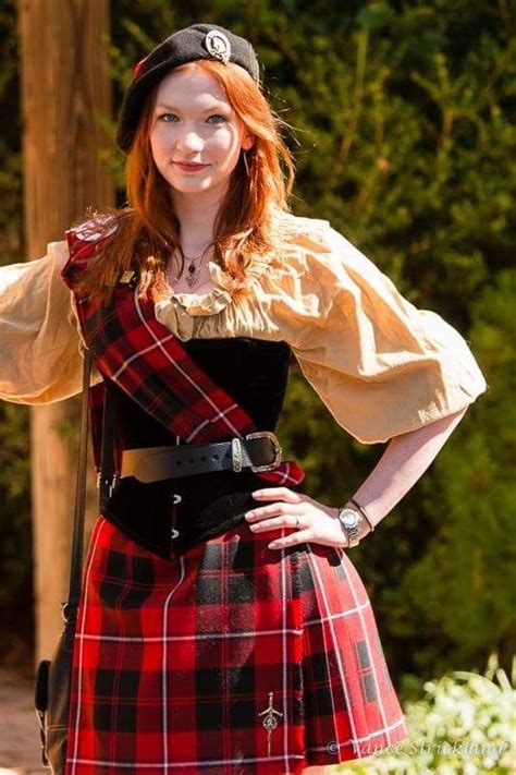 Scottish Dress Scottish Clothing Scottish Women Scottish Costume Beautiful Redhead