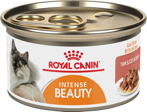 Because wet food contains more water than dry food, the aromas unfold better and the smell is more intense. Royal Canin Intense Beauty Thin Slices in Gravy Canned Cat ...