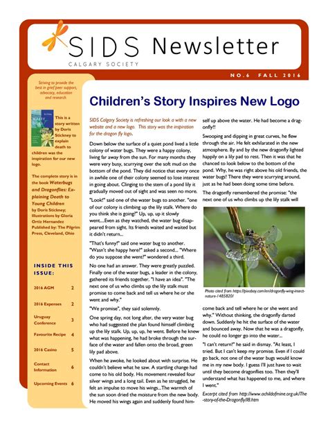 SIDS 2016 Fall Newsletter by Sids Calgary - Issuu