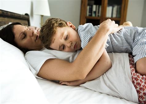 Boy Sleeping On Mothers Chest Premium Image By Rawpixel Sick