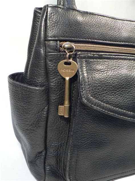 Fossil purse Black Fossil handbag Black Leather purse | Etsy | Black