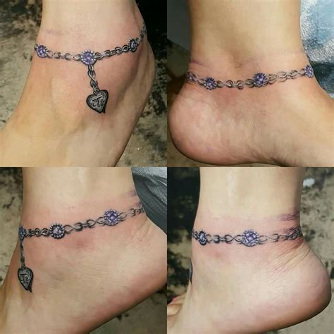 Love This Ankle Bracelet Tattoo Anklet Tattoos Anklet Tattoos For