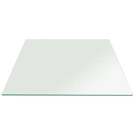 48 Inch Square Glass Table Top 1 4 Inch Thick Clear Tempered Glass With Flat Edge Polished