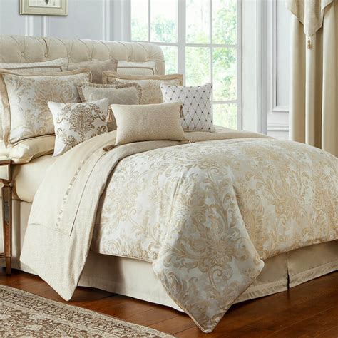 Waterford Annalise Jacquard 4 Piece King Comforter Set Style4bedding