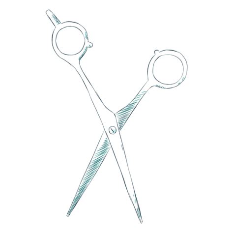 Hair Cutting Scissors Hand Drawn Transparent Png And Svg Vector File