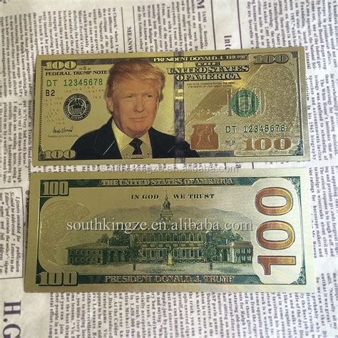 United States Of America 100 Bill Dollar 24k Gold Foil Banknote