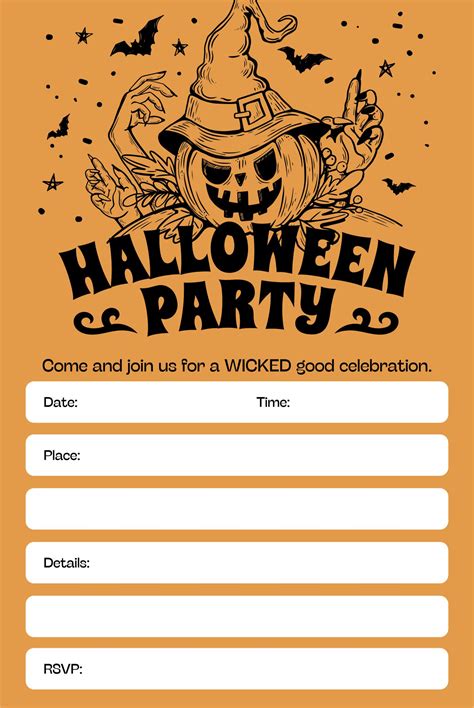 Adult Halloween Party Invitations 15 Free Pdf Printables Printablee