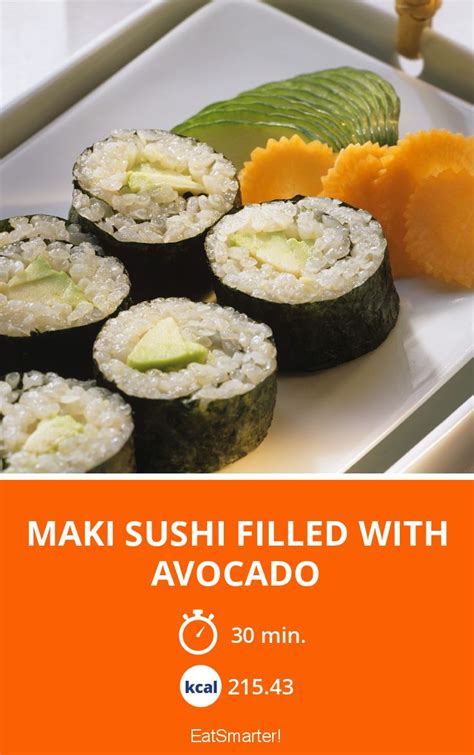 Maki Sushi Filled With Avocado Recipe Eat Smarter Usa