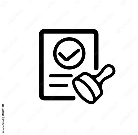 Approval Consent Qualified Icon Stock Vector Adobe Stock