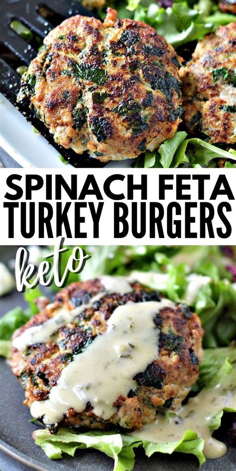 Spinach Stuffed Turkey Burgers With Ketchup On Top And Lettuce