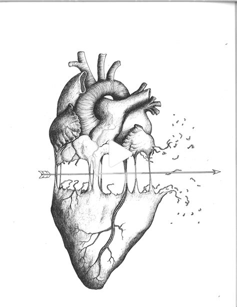 Heartbreak Pendrawing Drawing Heartbreak Inkweaver Art