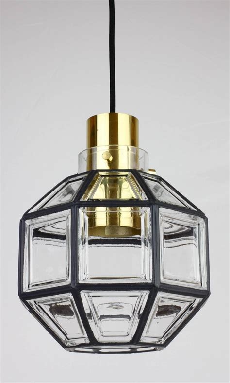 Limburg 1 Of 5 Minimalist Iron Clear Glass And Brass Geometric Pendant Lights For Sale At 1stdibs
