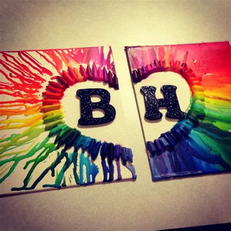 Best friend crayon art | Friend crafts, Best friend crafts