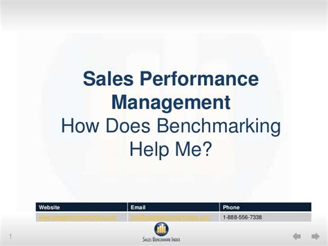 Sales Performance Management How Does Benchmarking Help Me