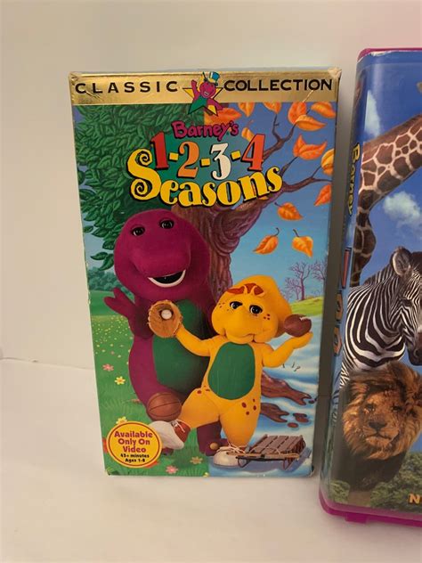 Barney Vhs Lot Of 3 1 2 3 4 Seasons Everyone Is Special Go Etsy