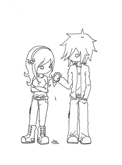 Emo Anime Coloring Pages Printable Coloring Pages And