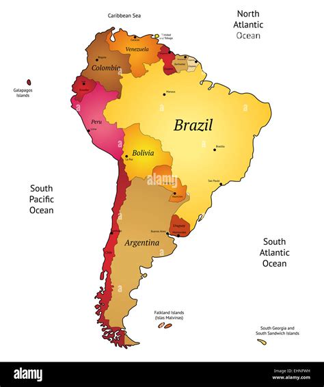 Latin America Map Hi Res Stock Photography And Images Alamy