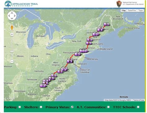 28 Interactive Map Appalachian Trail Online Map Around The World