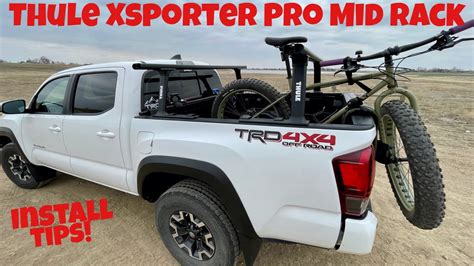 Toyota Tacoma Bed Rack Install Thule Xsporter Pro Mid Rack Fat Bike
