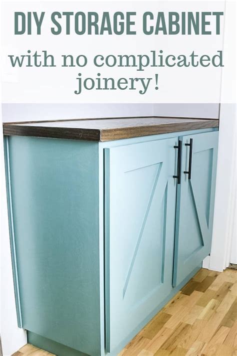 This natural tone hallway cabinet with double doors and a straight, simple profile provides everyday function and good looks for a casual contemporary setting. DIY Hallway Cabinet Tutorial (NO complicated joinery ...