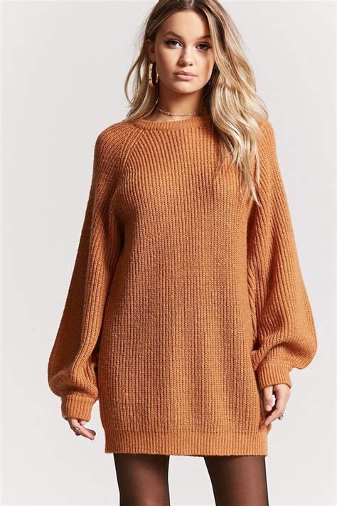 Oversized Ribbed Knit Sweater Dress From Forever 21 In 2021 Sweater