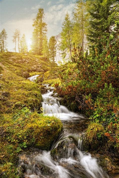 Mountain Stream In Dolomites — Stock Photo © Geribody 54044341