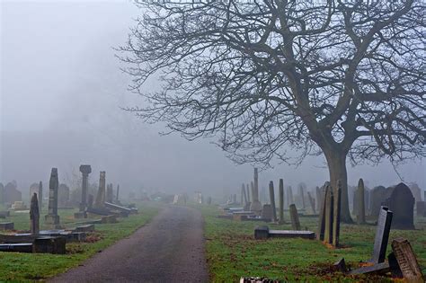Spooky Old Cemetery On A Foggy Day Photograph By Ken Biggs Fine Art
