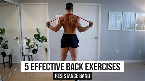 5 Effective Resistance Band Back Exercises At Home Back Workout Youtube